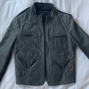 BCBG MaxAzria Leather Bomber Jacket